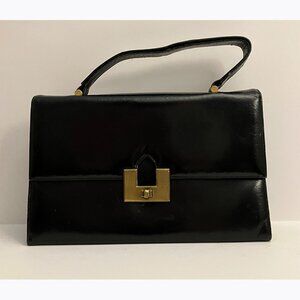 VTG Purse with Brass Details Handcrafted by Bernard Original Made in Canada